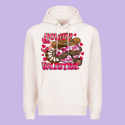 Howdy Valentine Premium Hoodie Designed By Cowhidedigitalart
