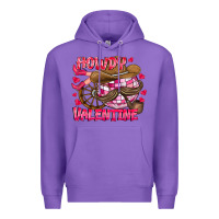 Purple Howdy Valentine Premium Hoodie - CowhideDigitalArt
