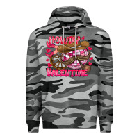 Slate Camo Howdy Valentine Premium Hoodie - CowhideDigitalArt