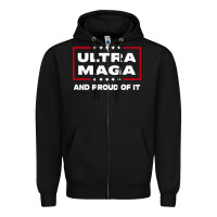 Black proud ultra maga Zipper Hoodie - longCreatives
