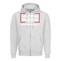 Dove Grey proud ultra maga Zipper Hoodie - longCreatives