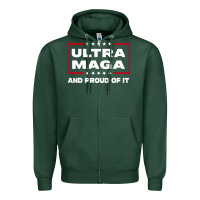 Sports Green proud ultra maga Zipper Hoodie - longCreatives