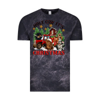 Cloud Black holy cow its christmas Vintage Tee - CowGirlArtShop