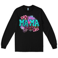 Black mama vibes floral Long Sleeve Tee - OliviaCreatesArt