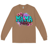 Toasted Coconut mama vibes floral Long Sleeve Tee - OliviaCreatesArt