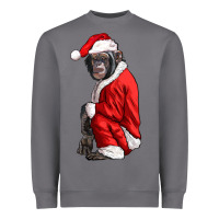 Storm Chimpanzee With Santa Clothes Heavyweight Sweatshirt - LillyAllenDesigns