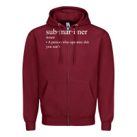 Burgundy Submariner Definition  I Pigboat Submersible Nuclear Zipper Hoodie - longCreatives