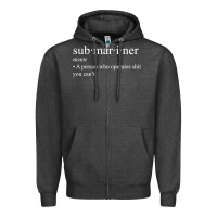 Charcoal Heather Submariner Definition  I Pigboat Submersible Nuclear Zipper Hoodie - longCreatives