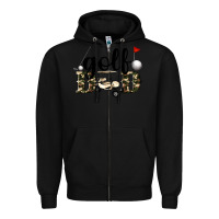 Black golf dad Zipper Hoodie - Artiststas