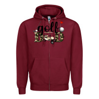 Burgundy golf dad Zipper Hoodie - Artiststas