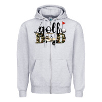 Heather Grey golf dad Zipper Hoodie - Artiststas