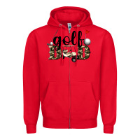 Red golf dad Zipper Hoodie - Artiststas