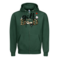 Sports Green golf dad Zipper Hoodie - Artiststas