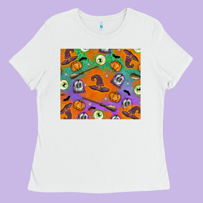 Halloween Ladies Tee Designed By Texasbilliewilder