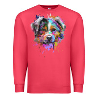 Cardinal Splash Art Australian Shepherd   Aussie Lover Gifts Premium Sweatshirt - longCreatives