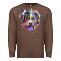 Chestnut Splash Art Australian Shepherd   Aussie Lover Gifts Premium Sweatshirt - longCreatives