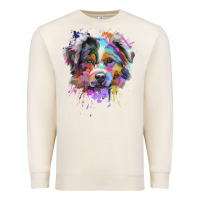 Sandshell Splash Art Australian Shepherd   Aussie Lover Gifts Premium Sweatshirt - longCreatives