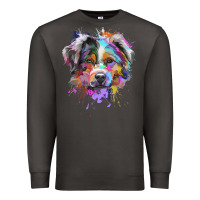 Smoke Splash Art Australian Shepherd   Aussie Lover Gifts Premium Sweatshirt - longCreatives