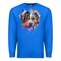 True Royal Splash Art Australian Shepherd   Aussie Lover Gifts Premium Sweatshirt - longCreatives