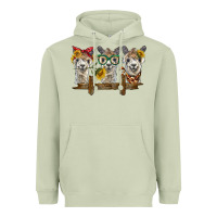 Matcha 3 alpacas Heavyweight Hoodie - BarkalooDesign