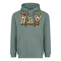 Sage 3 alpacas Heavyweight Hoodie - BarkalooDesign