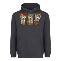 Smoke 3 alpacas Heavyweight Hoodie - BarkalooDesign