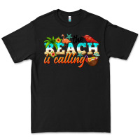 Black the beach is calling Premium Tee - NancyCooperArtShop