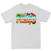 Dove Grey the beach is calling Premium Tee - NancyCooperArtShop