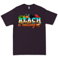 Plum the beach is calling Premium Tee - NancyCooperArtShop