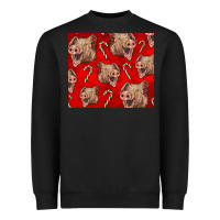 Black Yorkshire Pig And Candy Cane Heavyweight Sweatshirt - LillyAllenDesigns