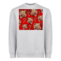Heather Grey Yorkshire Pig And Candy Cane Heavyweight Sweatshirt - LillyAllenDesigns