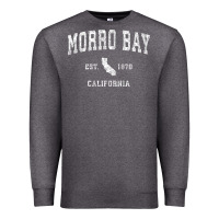 Charcoal Heather Morro Bay California CA Vintage Athletic Sports Design Premium Sweatshirt - longCreatives