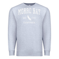 Heather Grey Morro Bay California CA Vintage Athletic Sports Design Premium Sweatshirt - longCreatives