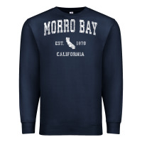 Navy Morro Bay California CA Vintage Athletic Sports Design Premium Sweatshirt - longCreatives