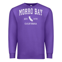 Purple Morro Bay California CA Vintage Athletic Sports Design Premium Sweatshirt - longCreatives