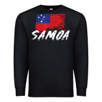 Black samoan gifts   somoan flag t shirt Premium Sweatshirt - longCreatives