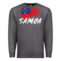 Charcoal Heather samoan gifts   somoan flag t shirt Premium Sweatshirt - longCreatives