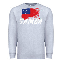 Heather Grey samoan gifts   somoan flag t shirt Premium Sweatshirt - longCreatives