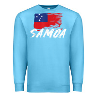 Ocean Blue samoan gifts   somoan flag t shirt Premium Sweatshirt - longCreatives
