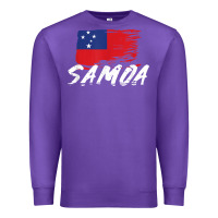 Purple samoan gifts   somoan flag t shirt Premium Sweatshirt - longCreatives