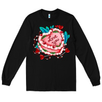 Black valentines day cakes olivia creates design Long Sleeve Tee - OliviaCreatesArt
