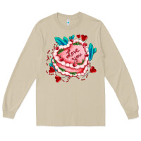 Mushroom valentines day cakes olivia creates design Long Sleeve Tee - OliviaCreatesArt