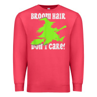Cardinal witches saying broom hair dont care halloween camper joke Premium Sweatshirt - longCreatives