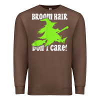 Chestnut witches saying broom hair dont care halloween camper joke Premium Sweatshirt - longCreatives