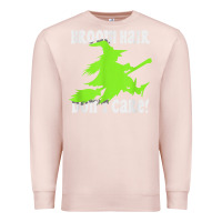Pale Pink witches saying broom hair dont care halloween camper joke Premium Sweatshirt - longCreatives