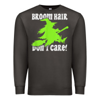 Smoke witches saying broom hair dont care halloween camper joke Premium Sweatshirt - longCreatives