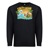 Black salty hair sandy toes summer Premium Sweatshirt - BarkalooDesign