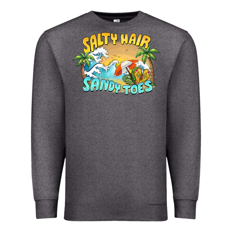 Salty Hair Sandy Toes Summer Premium Sweatshirt by BarkalooDesign | Teevron
