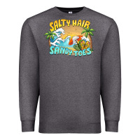 Charcoal Heather salty hair sandy toes summer Premium Sweatshirt - BarkalooDesign