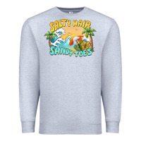 Heather Grey salty hair sandy toes summer Premium Sweatshirt - BarkalooDesign